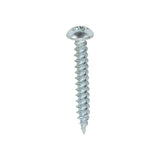Twin-Thread Woodscrew - Zinc - Roundhead