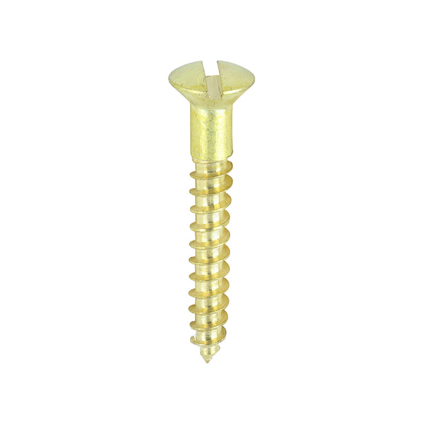 Brass Woodscrew - Raised Head