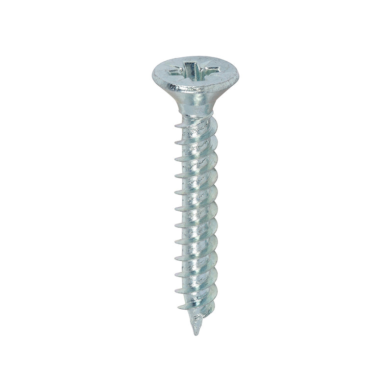 Twin-Thread Woodscrew - Zinc - Countersunk