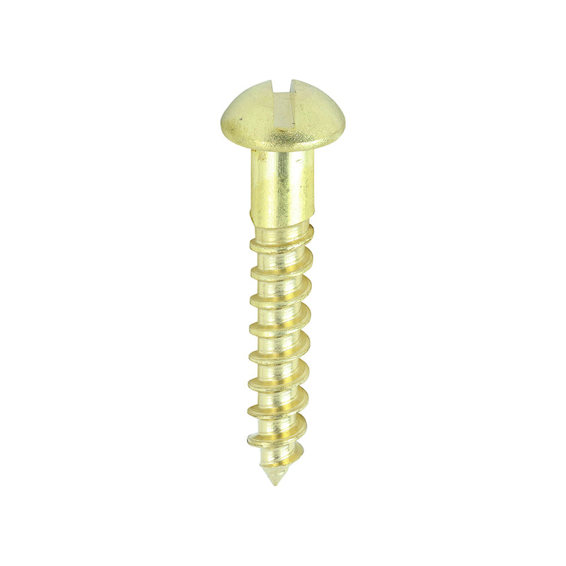 Brass Woodscrew - Roundhead