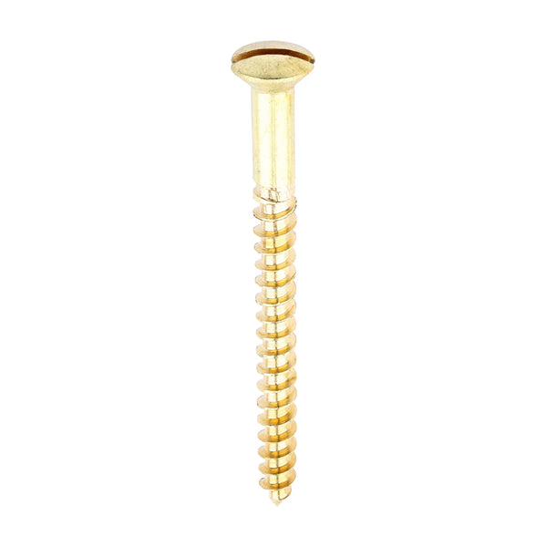 Brass Woodscrew - Raised Head