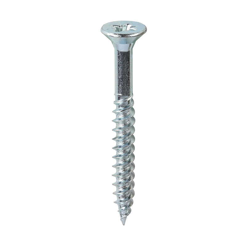 Twin-Thread Woodscrew - Zinc - Countersunk