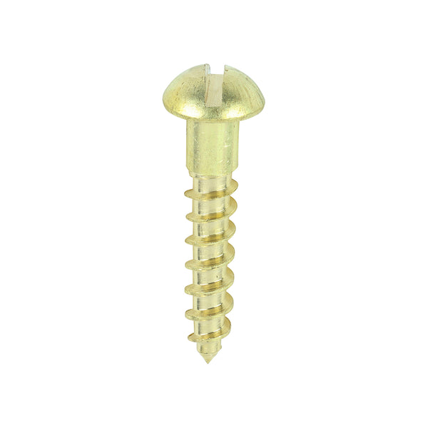 Brass Woodscrew - Roundhead