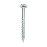 Twin-Thread Woodscrew - Zinc - Roundhead