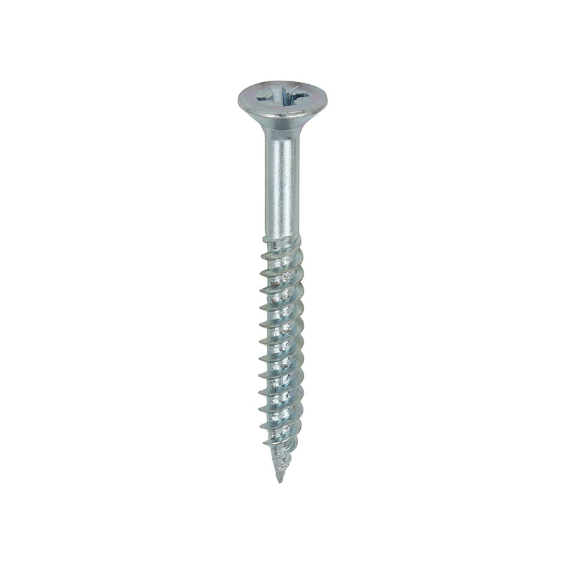 Twin-Thread Woodscrew - Zinc - Countersunk