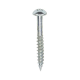 Twin-Thread Woodscrew - Zinc - Roundhead