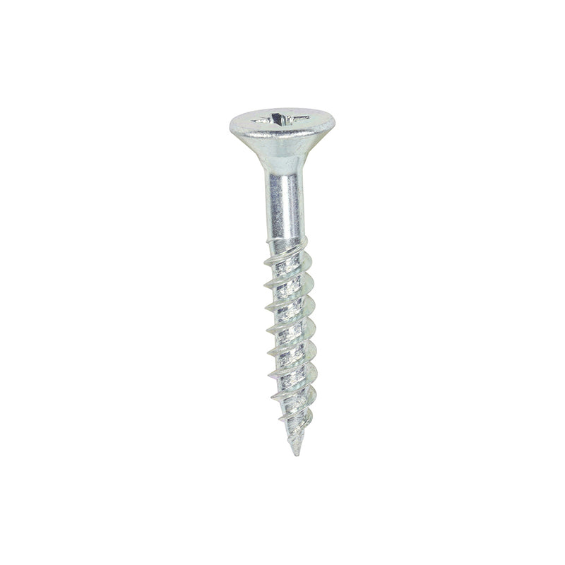 Twin-Thread Woodscrew - Zinc - Countersunk