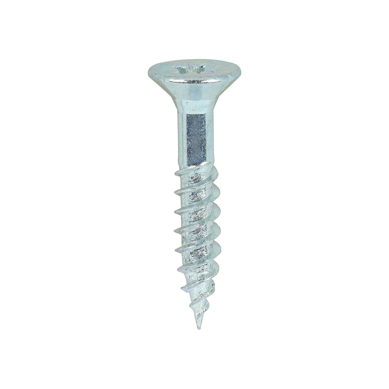 Twin-Thread Woodscrew - Zinc - Countersunk