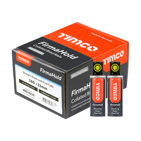 FirmaHold Brad Nails - Straight Brads with Gas