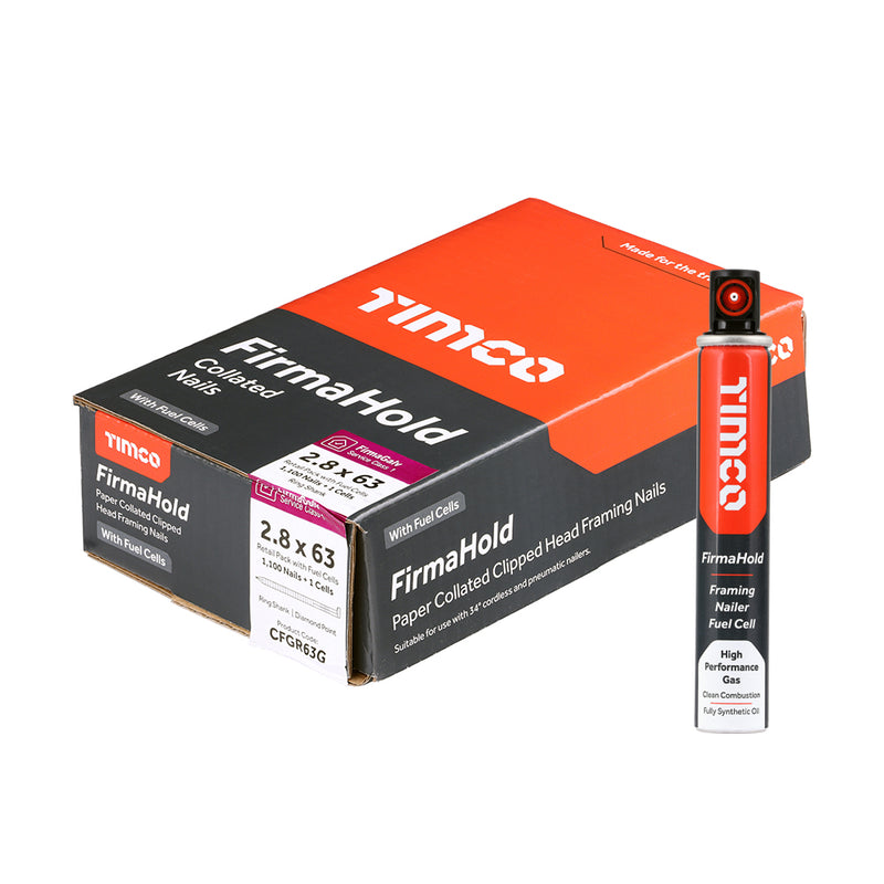 FirmaHold Clipped Head Nails - Retail Pack with Gas