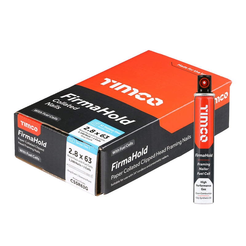 FirmaHold Clipped Head Nails - Retail Pack with Gas