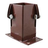 Fence Post Fittings - Bolt Down Shoe Flush Fit - Bolt Secure