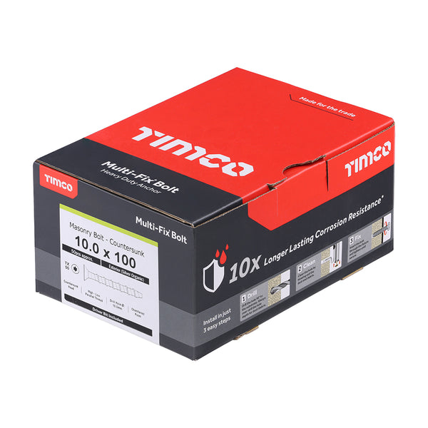 Concrete Bolts & Screws - Multi-Fix Bolt - Countersunk