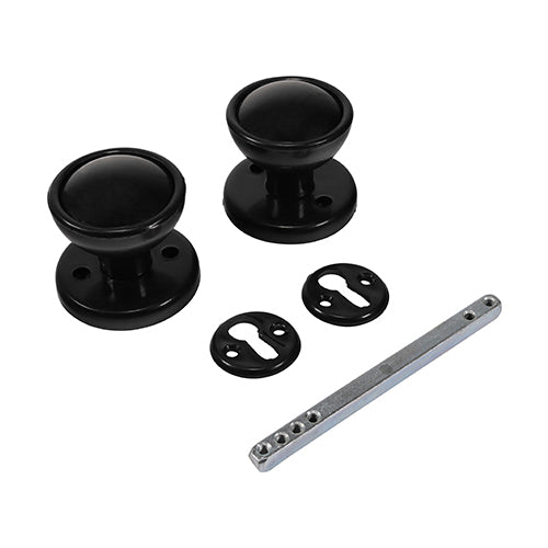 Exterior Gate & Door Furniture - Plastic Rim Mortice Knob Set