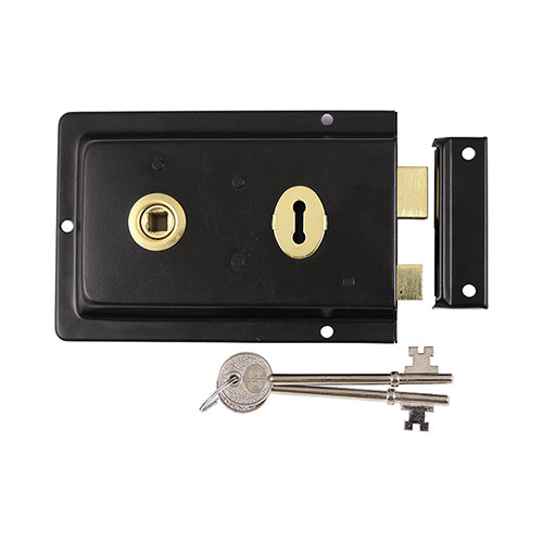 Exterior Gate & Door Furniture - Rim Sash Lock Fluted