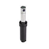 Rainbird 5000 landscape irrigation stainless steel pop up out, on a white background.