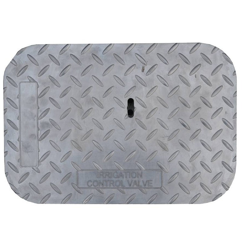 Carson Vandal Resistant Metal Valve Box Lids, heavy-duty lids designed to securely cover and protect irrigation system valve boxes. Made from durable metal, these lids are resistant to tampering and vandalism, providing long-lasting security and protection for system components