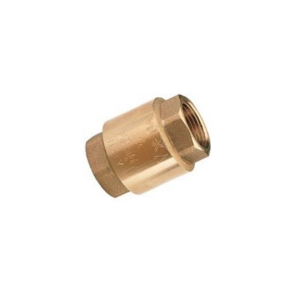 Spring-loaded check valve, designed to prevent backflow and maintain consistent water pressure in irrigation systems. The spring mechanism ensures the valve remains closed when water flow reverses, offering reliable protection and efficient water management