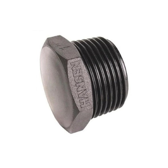 Hansen plug, designed to seal and close off unused ports in irrigation systems. Made from durable, UV-resistant materials, it provides a secure, leak-proof closure to prevent water flow in areas where connections are not needed