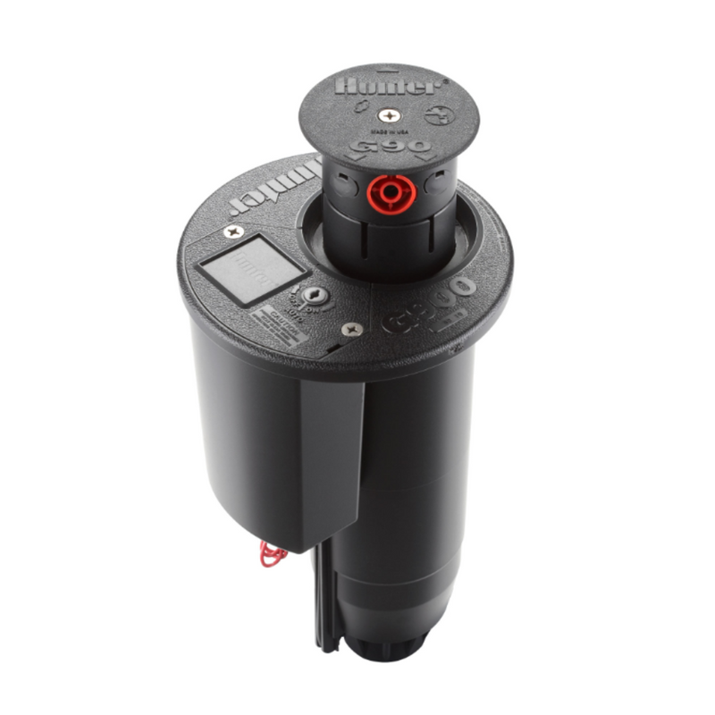 Hunter G900 Series Golf Heads, specialized rotors designed for precise irrigation on golf courses. Engineered for large coverage areas with adjustable arc and trajectory settings, these golf heads provide uniform water distribution and durable performance, ideal for fairways and greens