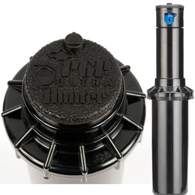 Hunter PGP Ultra Rotor, a reliable sprinkler rotor designed for residential and commercial landscapes. With an adjustable arc and radius, it delivers efficient, uniform water distribution while offering advanced features for durability and consistent performance in diverse irrigation applications