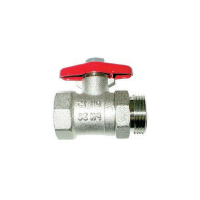 Metal Ball Valve for GEKA Lances, designed to control the flow of water in irrigation systems, particularly for use with GEKA lance connections. This valve provides precise on/off control and is built for durability in demanding environments. Image highlights the robust metal construction, easy-to-operate handle, and secure GEKA fitting, ensuring reliable performance and efficient water flow management in irrigation setups